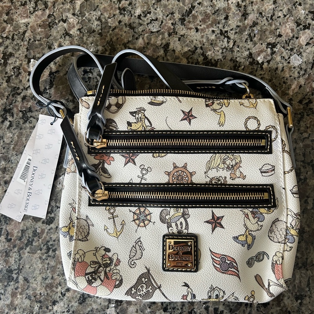 NWT Disney Cruise Dooney & Bourke Mickey & Friends Nautical Crossbody